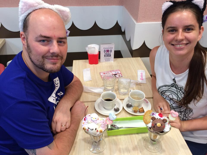 Me and my wife in maid café